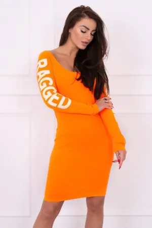 Dress Ragged orange neon