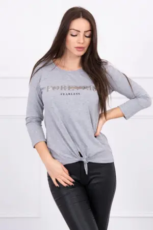 Blouse with print Forever gray S/M - L/XL