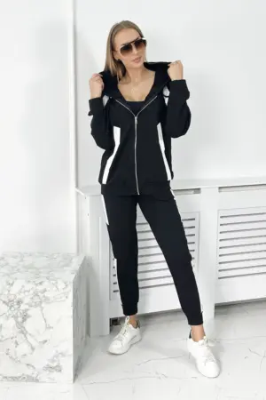 Sports set with stripes black