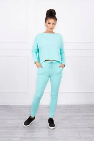 Set with oversized blouse mint