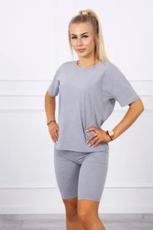 Set of top+leggings gray