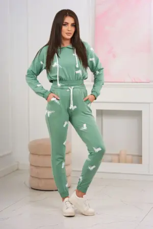 Set with printed pistols dark mint