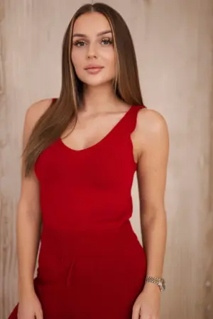 3-piece sweater set red