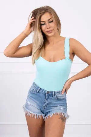 Body blouse on shoulder straps mint