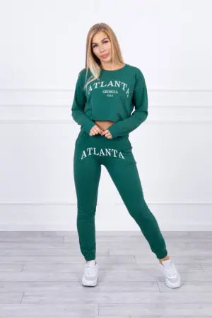Set with Atlanta print green