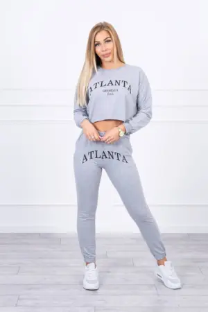Set with Atlanta print gray