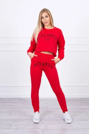 Set with Atlanta print red