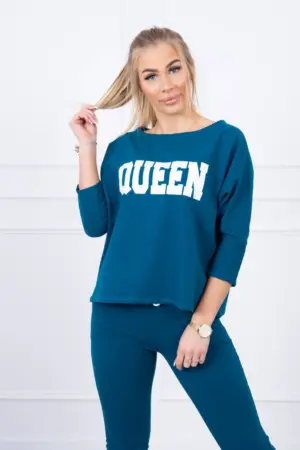 Set with Queen print marine