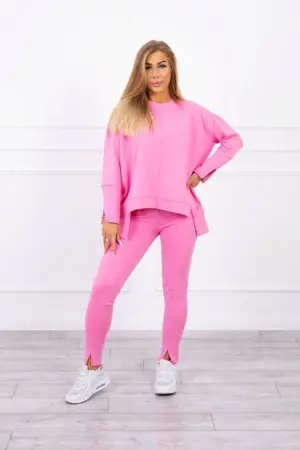 Set with an oversize blouse light pink