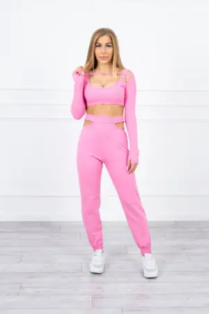 Set with a top blouse light pink