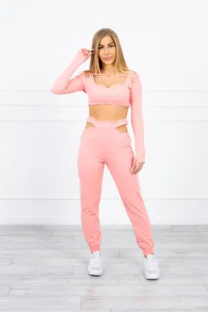 Set with a top blouse apricot