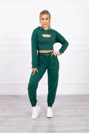 3-piece cotton set green