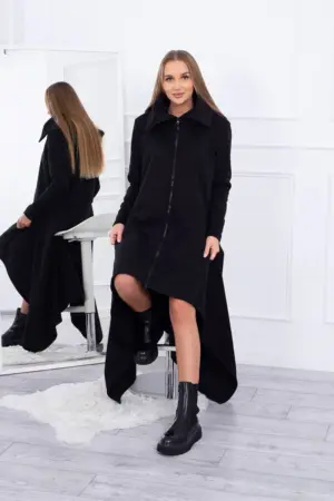 Insulated dress with longer sides black