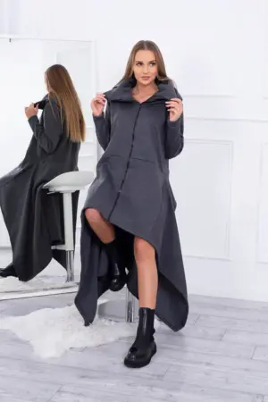 Insulated dress with longer sides graphite