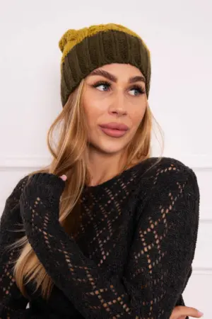 Cap with fleece Paris K212 kiwi+khaki