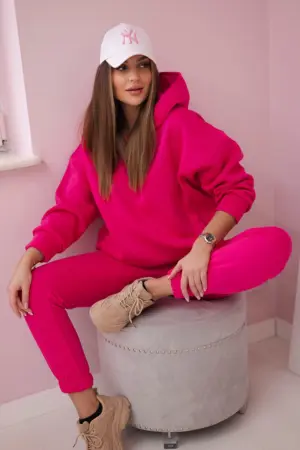 Insulated set with hoodie fuchsia