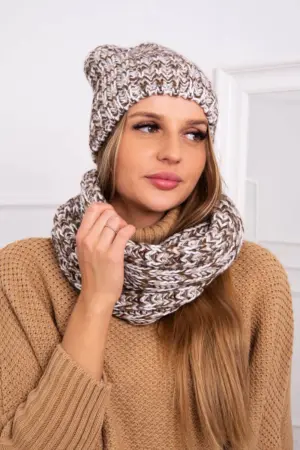 Women's set Flawia K269 beige + brown