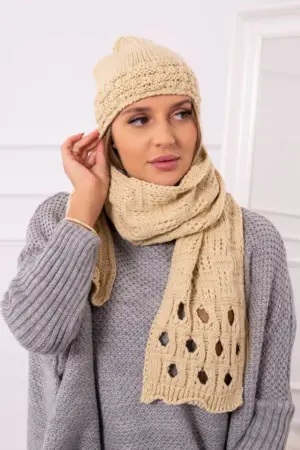 Women's set with a shawl Maja K327 beige