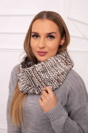 KN16 Women's chimney ecru+mocca