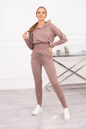 Set with wide cuffs mocca