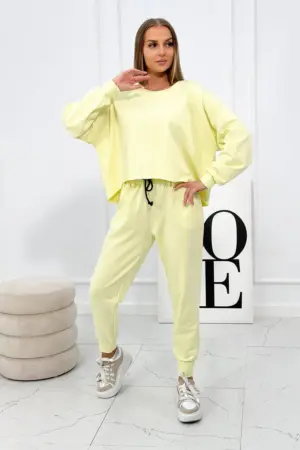 Set 2-piece sweatshirt + pants yellow