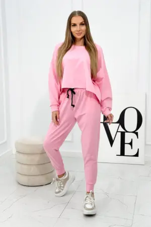 Set 2-piece sweatshirt + pants light pink