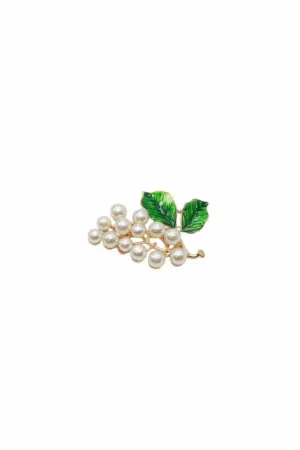 Brooch Grape BZ-4 ecru