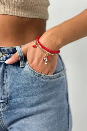 Christmas Bracelet SL11-2 Christmas cane
