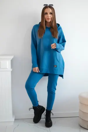 Set with a hoodie light denim