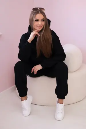 Printed cotton set black