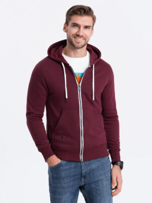 Men's zip-up sweatshirt - burgundy B977