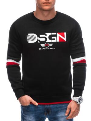 Men's sweatshirt B1626 - black/red