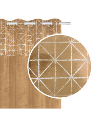 Velor curtain Glossy 140x250 A495 - mustard