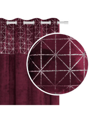 Velor curtain Glossy 140x250 A495 - dark red