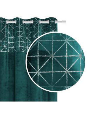 Velor curtain Glossy 140x250 A495 - dark green