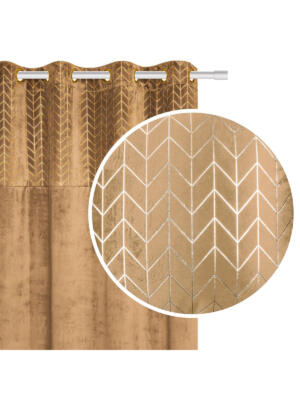 Velor curtain Nord 140x250 A498 - mustard