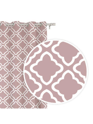 Clover curtain 140x250 A483 - powder pink