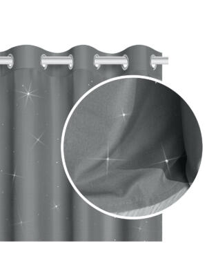 Curtain with rhinestones 140x250 A484 - dark grey