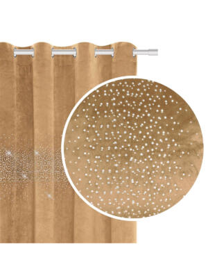 Velor curtain Shiny 140x250 A501 - mustard