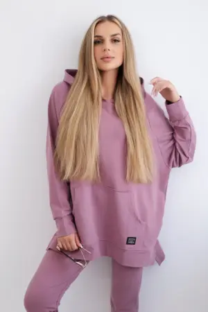 Set with a hoodie dark pink