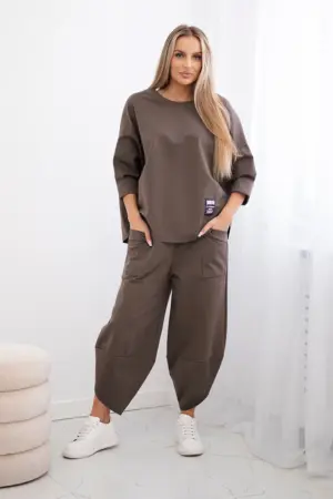 Set Punto Milano Winter sweatshirt + pants fango